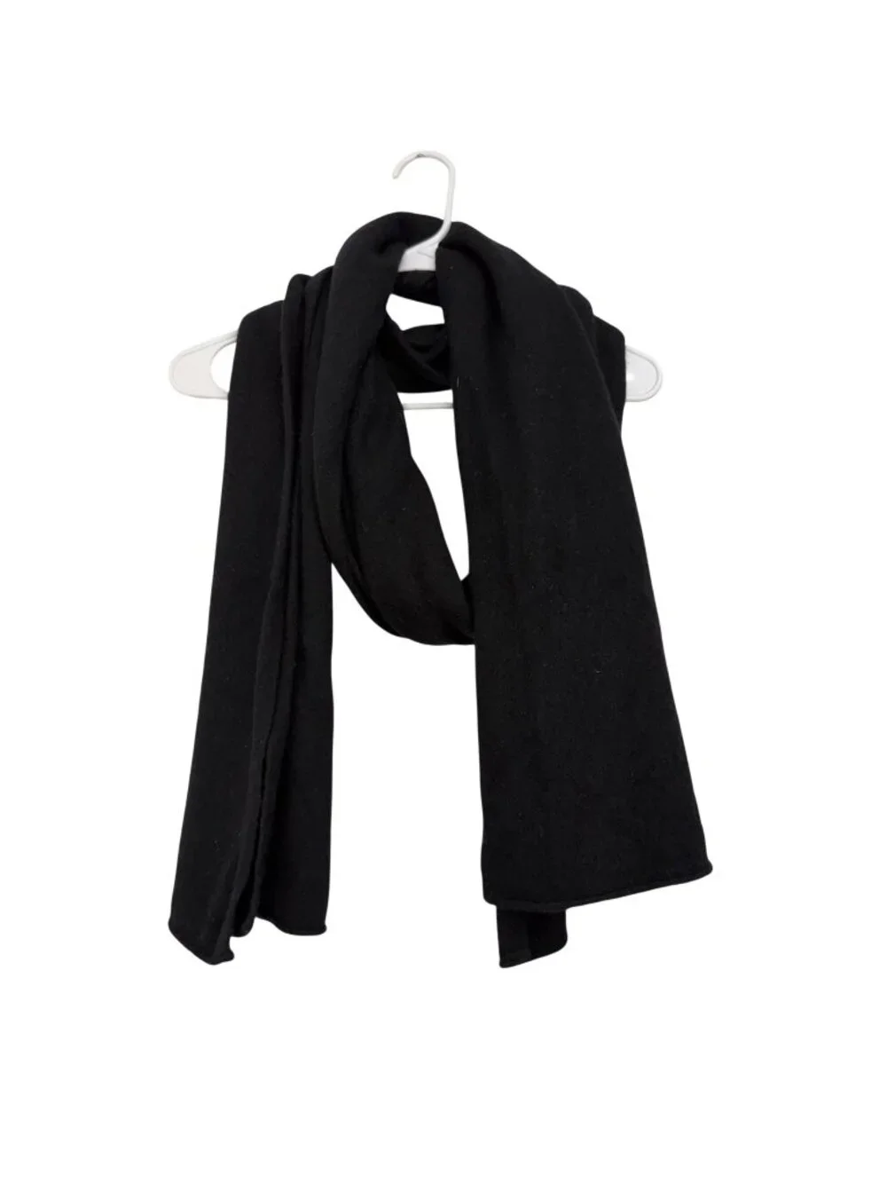 J. Crew Italian Cashmere Black Scarf 100% Cashmere Soft/Warm 21''X 72